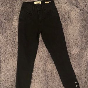 Pacsun High Rise Black Jeans w/ lace up on legs